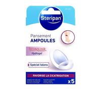 Steripan - Apósito bombillas - Especial talones - Tecnología hidrogel - Promueve la cicatrización - x5 - Lote de 2