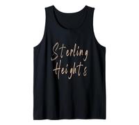 Sterling Heights Michigan Diseño Elegante Vintage Camiseta sin Mangas