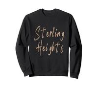 Sterling Heights Michigan Diseño Elegante Vintage Sudadera