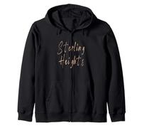 Sterling Heights Michigan Diseño Elegante Vintage Sudadera con Capucha