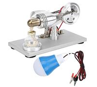 Sterling Motor, Motor Stirling Resistente A La Corrosión, Modelo De Motor De Acero Inoxidable con Bombilla para Aprendizaje Mecánico para Proyectos De Ciencia para Niños