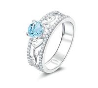 Sterling Rings for Women 925 Topaz Band Band Band Ring Women Silver Ring Congagation