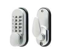 Sterling S2200V - Cerradura de Puerta Digital compacta con botón de 10 pulsadores, Cromo Satinado