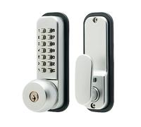 Sterling S2240 - Puerta Digital con 14 Botones pulsadores y función de retención con Llave sobre Paseo, Cromo Satinado