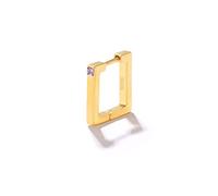 Sterling Square Piercing Hoop For Women Punk Cubic Zirconia Earings Jewelry Accessories High-End Earrings