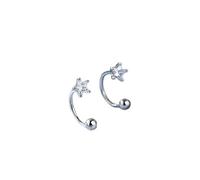 Sterling Star Diamond Summer Small Fresh Female Trendy Personality High-End Earrings