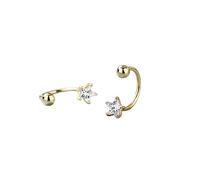 Sterling Star Diamond Summer Small Fresh Female Trendy Personality High-End Earrings