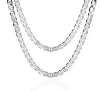 sterll collar para hombre de madera maciza de 925 plata, el regalo perfecto para marido o novio, incluido caja de regalo