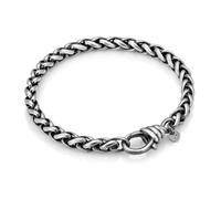 STERLL Pulsera de plata de ley 925 con oxidación oscura, 20 cm, Metal, No es una piedra preciosa