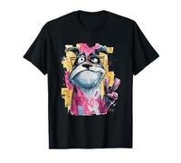 Stern Dog Peace Graffiti Pop Personaje Arte Gráfico Cara Camiseta