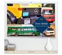 Stern-Mobile - Nutzfahrzeuge von Mercedes-Benz auf Kuba (hochwertiger Premium Wandkalender 2026 DIN A2 quer), Kunstdruck in Hochglanz: LKW,Autobusse und Transporter der Marke Mercedes in Kuba