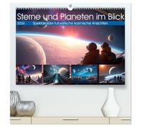 Sterne und Planeten im Blick (hochwertiger Premium Wandkalender 2026 DIN A2 quer), Kunstdruck in Hochglanz: Spektakuläre kosmischen Ansichten