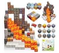 Sternstunde 128 Piezas Bloques Magneticos Construccion NiñOs, Mundo De La ConstruccióN MagnéTica, Mina ImáN Mundo, Cueva Minera, Juego De MineríA, ConstruccióN Interactiva Y DiversióN De Aprendizaje