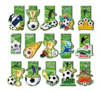 Sternstunde 15 marcapáginas magnéticos, recuerdos de fútbol para niños, pequeños regalos para jóvenes, estudiantes, amigos, amantes del fútbol, amantes de los libros, imanes de página (B)