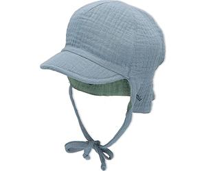 Sterntaler 1602227 Gorra Reversible con protección para la Nuca, Color Azul, Talla 45 cm