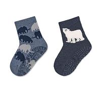 Sterntaler Baby Boys FLI AIR DP Mammut+Eisbär - Calcetines para pantuflas, color azul tinta, 18, Azul tinta., 18