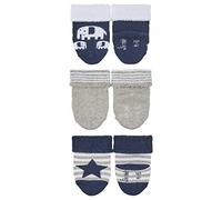 Sterntaler Baby-söckchen 3er Elefant Calcetines, Marine, 0 para Bebés