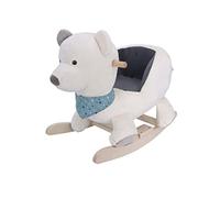 Sterntaler Bebé Unisex Mecedora Bebé Mecedora de Felpa Oso Polar, Elia, Mecedora Bebé, Bebé, Caballo Mecedora - Crudo