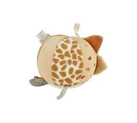 Sterntaler Bola de tela de jirafa y león - Combinaciones de tejidos suaves - Relleno de algodón de poliéster - Anillo en C para colgar - Papel crujiente y sonajero - Juguetes para bebés y niños