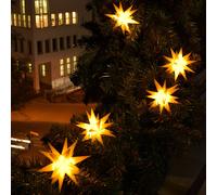 STERNTALER Cadena de luces LED con 9 estrellas para exteriores, color amarillo