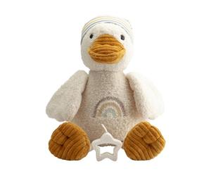 Sterntaler Caja de música grande con diseño de pato Edda Lou, con ayuda para dormir para niños y niñas, melodía Brahms Canción de cuna