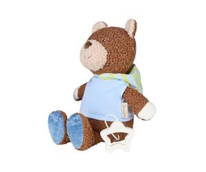 Sterntaler Caja de música M Bear Bob, Juguete para niños y bebés, Peluche y Jersey Estampado, Mecanismo extraíble, Mango de Estrella, melodía: canción de Cuna de Mozart, 26 x 20 x 9,5 cm, marrón
