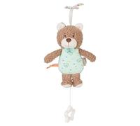 Sterntaler Caja de música S Oso BO, juguete para niños y bebés, suave flojel, para atar, mecanismo extraíble, mango de estrella, melodía "La Le Lu", 19 × 16 × 7 cm, marrón claro