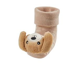 Sterntaler Calcetines de sonajero unisex para bebé, diseño de perro, color beige, talla 15-16 EU