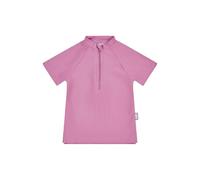 Sterntaler Camiseta de baño de Manga Corta para niños, de Poliamida elástica, Manga Corta, Color Liso, Cremallera Frontal con Protector de Barbilla, Cuello Alto, protección UV 50+, Rosa Perla, 116