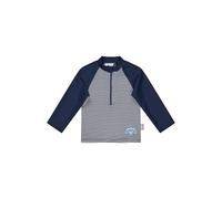 Sterntaler Camiseta de baño de Manga Larga con diseño de tiburón, protección UV 50+, con Cuello Alto, Camiseta UV para niño con Cremallera Trasera, Marine, 116