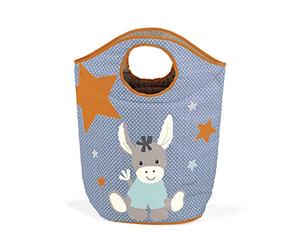 Sterntaler Cesta para la colada, Burro Emmi, Para los juguetes o ropa, para la colada, Azul claro/Multicolor