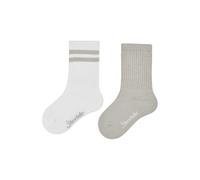 Sterntaler Coolmax Rippe - Pack de 2 calcetines para bebé y niños, estructura acanalada, regulan la temperatura, ajuste óptimo, 2 unidades, Color gris claro., 26