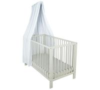Sterntaler Dosel para Cama de bebé, Tela de Gasa Ligera, Decorativa y Transpirable, 160 × 300 × 0,5 cm, Color Blanco