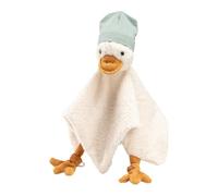Sterntaler Edda Lou - Manta de Seguridad para Chupete, diseño de Pato Medio con Gorro y Anillo de Silicona para Chupete, Ayuda a Dormir para niños y niñas