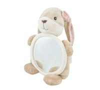 Sterntaler Espejo Infantil de Conejo Hanni, Juguete para Cuna y Parque, Tela Suave, Espejo Grande, 40 × 26 × 11 cm, marrón Claro