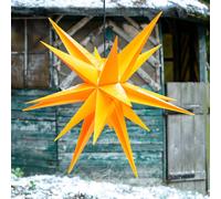 STERNTALER Estrella de plástico Jumbo Ø1m 18 puntas, amarillo