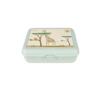 Sterntaler Fiambrera infantil Safari - Fiambrera con caja extra para aperitivos - Material robusto - Fácil de limpiar - Fiambrera - perfecta para la guardería y de viaje, color verde pálido