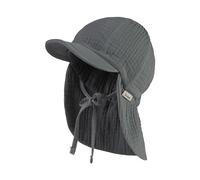 Sterntaler Gorra con Protector de Cuello de Muselina con Cinta, Verde Mate, 51 Unisex Adulto
