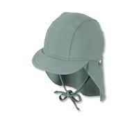 Sterntaler Gorra con Visera para el Cuello, para bebés y niños, con protección para la Nuca y Cinta Adhesiva, protección UV 50+, Gorro de baño, Gorro de baño Unisex, Verde Mate, 49