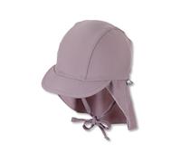 Sterntaler Gorra de baño UV para niña con protección para el Cuello y Cinta, Color Morado., 49