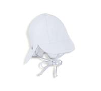 Sterntaler Gorra De Visera con Protección De Cervicales Sombrero, Bebé-Niñas, Blanco (Weiss 500), 39 (Tamaño del Fabricante: 39)