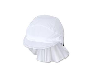 Sterntaler Gorra De Visera con Protección De Cervicales Sombrero, Bebé-Niñas, Blanco (Weiss 500), 39 (Tamaño del Fabricante: 39)