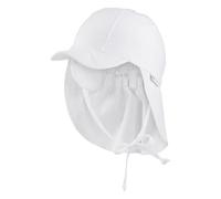 Sterntaler Gorra De Visera con Protección De Cervicales Sombrero, Bebé-Niñas, Blanco (Weiss 500), 41 (Tamaño del Fabricante: 41)