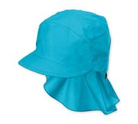 Sterntaler Gorra de Visera con protección de cervicales Sombrero, Bebé-Niñas, Turquesa (Türkis 435), 49 (Tamaño del Fabricante: 49)