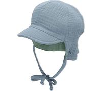 Sterntaler Gorra Reversible con protección para la Nuca, Color Gris, Azul Claro, 47