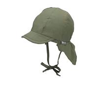 Sterntaler Gorra Unisex con protección para el Cuello y Cintas de Vendaje, Verde Oscuro, 47