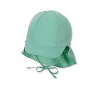 Sterntaler Gorra Unisex Infantil con protección para el Cuello con Cintas y Orejeras insertables, Sombrero para el Sol, Verde Medio, 43