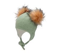 Sterntaler Gorro con Pompones para niña Inka, Color Verde, 47