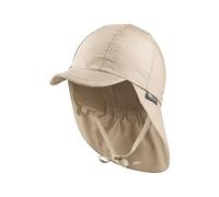 Sterntaler Gorro con Visera con protección para el Cuello para niños, Unisex, con imbi, Beige., 47