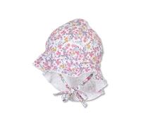 Sterntaler Gorro de natación para niña, diseño de Flores, con protección para el Cuello y Cinta, Crudo, 53